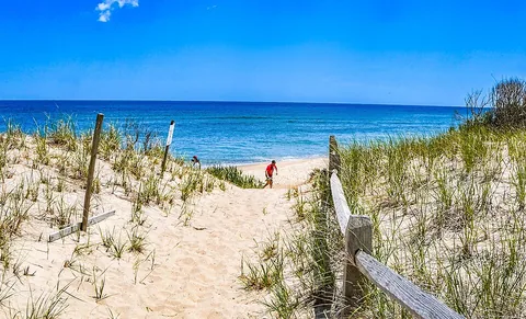 Sandy path through the dunes to Coast Guard Beach in Eastham