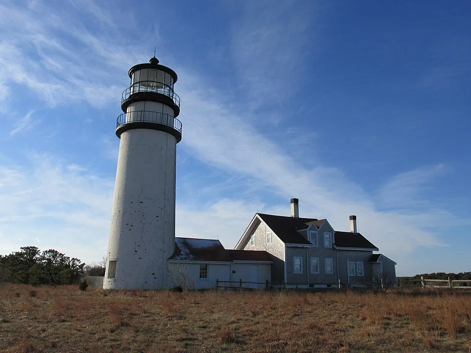 Highland Lighthouse and its keeper’s house in North Truro