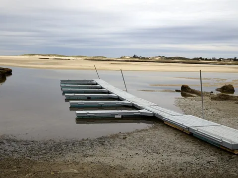 Small boat piers at Gray’s Beach in Yarmouth Port