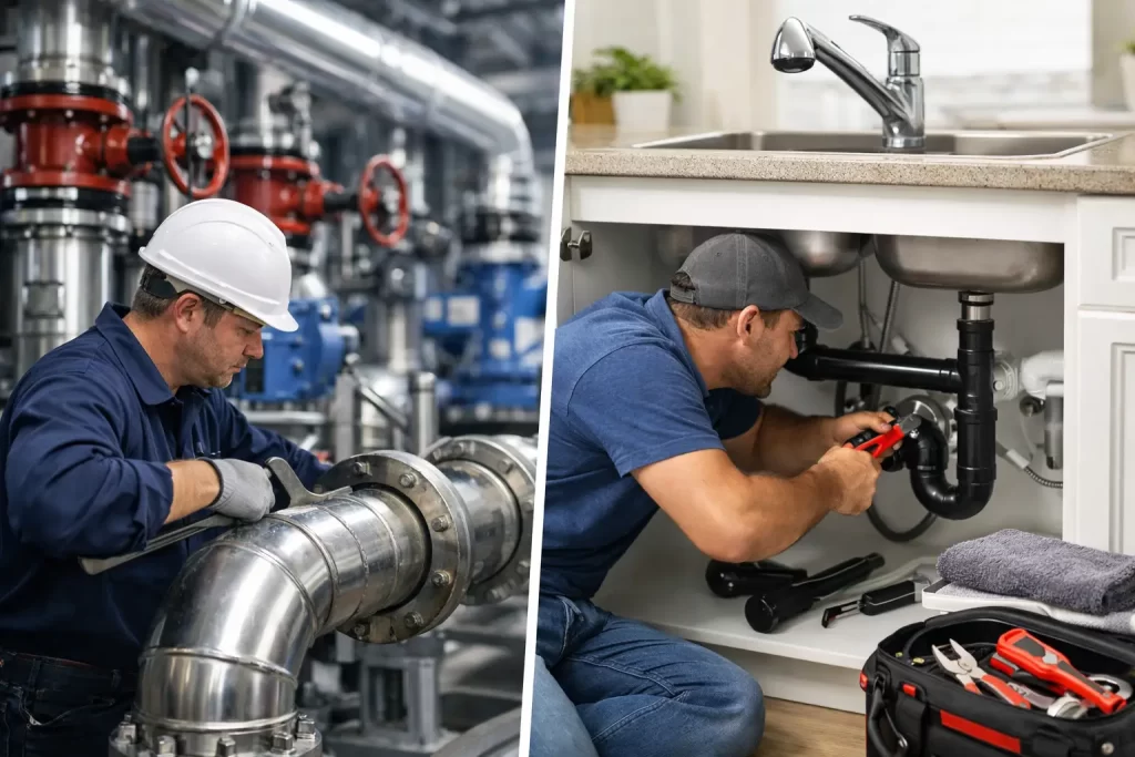 Commercial Plumbing Versus Residential Plumbing