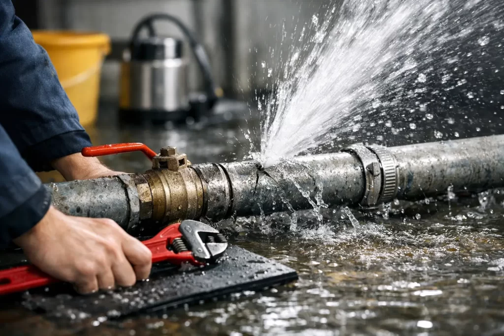 How to Stop Burst Pipe Flooding Fast