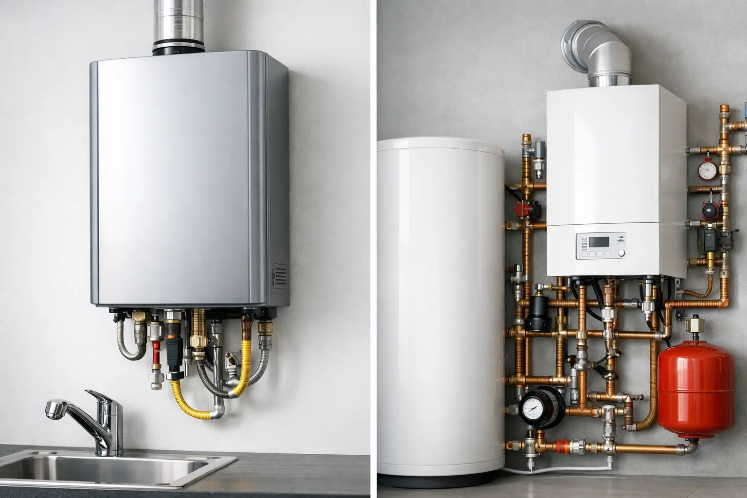 Tankless Water Heater vs Boiler